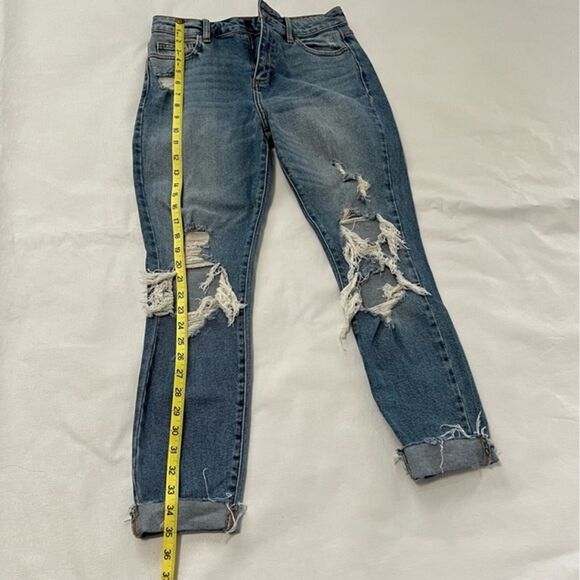 Cello Distressed Raw Hem Jeans Size 5 - Picture 9 of 11